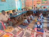 School stationery distribution Asalwadi gaon